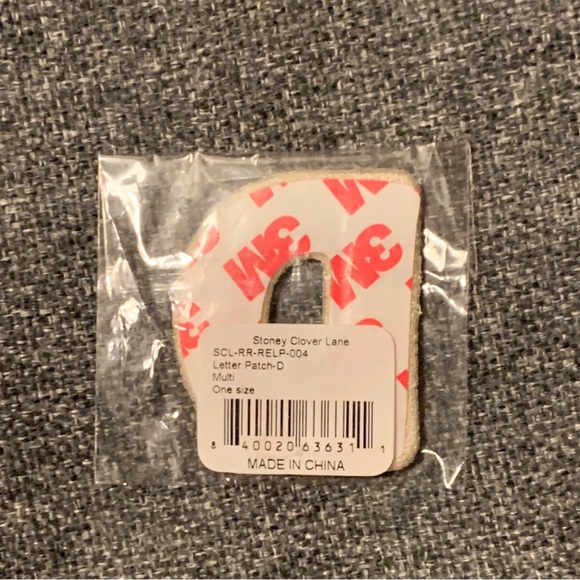 Stoney Clover Lane Pastel Striped Letter D Patch - Picture 3 of 3